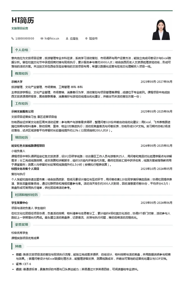 陕西文化产业投资控股（集团）有限公司文旅项目运营投递简历模板